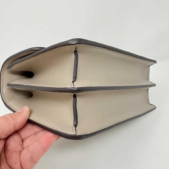 New Tory Burch T Monogram Flap Leather Shoulder Crossbody Bag In Fresh Clay - Picture 11 of 16